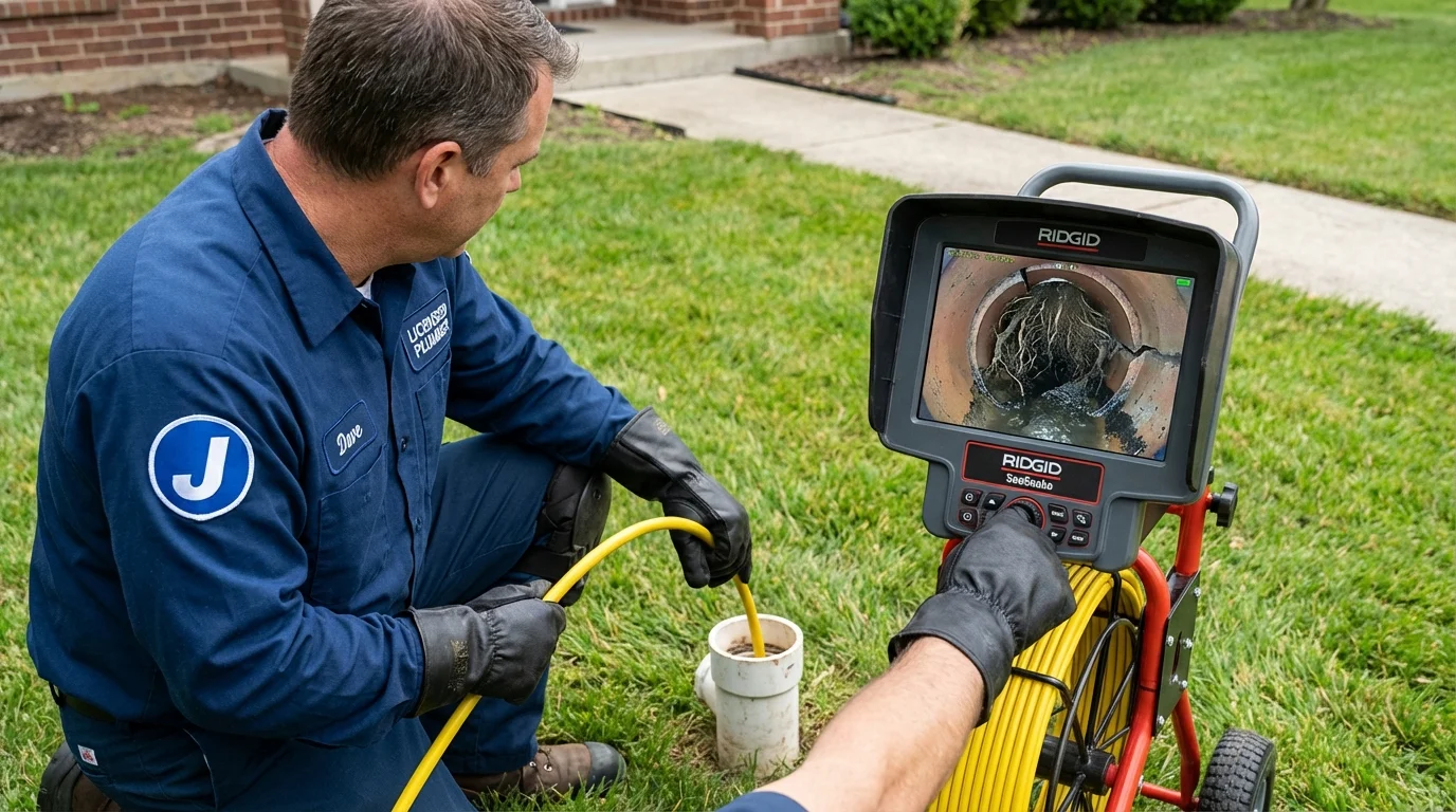 Sewer camera inspection being performed by Johns Plumbing LLC in Uvalde